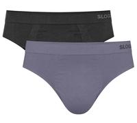 Sloggi Mens GO Smooth 2 Pack Brief - Black/Grey