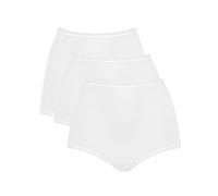 Sloggi Womens 24/7 Cotton Midi 3 Pack Briefs - White - Size Large