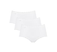 Sloggi Midi Briefs Knickers 24/7 COTTON LACE Brief 3 Pack 95% Cotton Lingerie