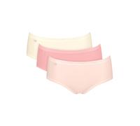 Sloggi Midi Briefs Knickers Basic+ Brief 3 Pack 95% Cotton Mid Rise Lingerie