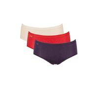 Basic+ Midi 3 Pack Briefs Nude/Red/Purple Red XL - 16