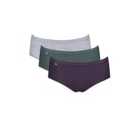 Sloggi Midi Briefs Knickers Basic+ Brief 3 Pack 95% Cotton Mid Rise Lingerie