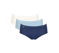 Sloggi Midi Briefs Knickers Basic+ Brief 3 Pack 95% Cotton Mid Rise Lingerie