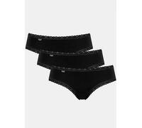 Sloggi Women's 24/7 Cotton Lace Hipster C3P Briefs, BLACK, 12