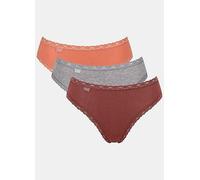 Sloggi Pack of 3 24/7 Weekend Tai Briefs Apricot/grey/henna