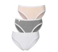 Sloggi Pack of 3 High-Leg Briefs White/grey/pink