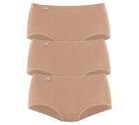Sloggi Pack of 3 Picot Edge Midi Briefs Natural