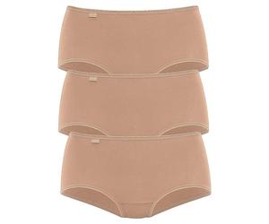 Sloggi Pack of 3 Picot Edge Midi Briefs Natural