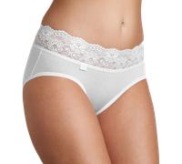 Sloggi Midi Brief Romance - Mid-Rise Lightweight Lined Stretch - White Size 10