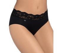 Sloggi Womens Romance Midi Brief - Black Fabric - Size 2XL