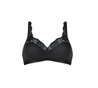 Sloggi Bralette Romance Soft Cup Non-Wired Non-Padded Cotton Stretch Black 38C UK