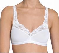 SLOGGI ROMANCE SI, NON-WIRED, NON-PADDED, SOFT, PULL ON BRA TOP, WHITE OR BLACK