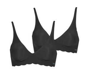 Sloggi Triangle bras and Bralettes ZERO Microfibre 2.0 Soft Bra PACK DE 2 in Black EU M