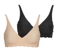 Sloggi Triangle bras and Bralettes ZERO Microfibre 2.0 Soft Bra PACK DE 2 in Black EU S