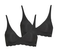 Sloggi Triangle bras and Bralettes ZERO Microfibre 2.0 Soft Bra PACK DE 2 in Black EU XS