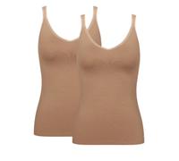 Sloggi Vest GO Camisole 2 Pack Top Vest Thin Strap Seamless V-Neck Lingerie