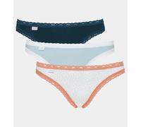 Sloggi Weekend 24/7 Tanga Brazilian Brief 3 Pack Cotton Elastane Knicker