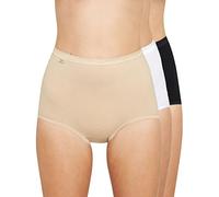 Sloggi Basic + Maxi Brief 3 Pk 95% Cotton Black, White, Nude or Colours 10-30