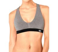 Sloggi Women Move Flow Bralette Crop Bra Top - Grey Combination - XS - 8