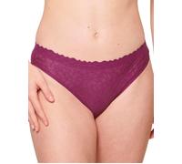 Sloggi Womens 10211268 Zero Feel Lace Brazilian Brief - Purple Elastane - Size 16 UK
