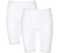 Sloggi Women's Underwear Basic+ Long Cotton Shorts - 2-Pack, White UK 14