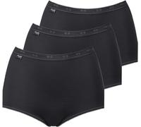 Sloggi Women's 24/7, 95% Cotton, 5% Elastane, Maxi C3P Briefs 16, Black