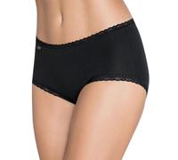 Pack of 3 24/7 Cotton Lace Midi Knickers Black