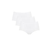 (14) 24/7 3-Pack Cotton Lace Midi Brief, White