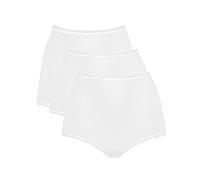 Sloggi Womens 24/7 Cotton Midi 3 Pack Briefs - White - Size Large