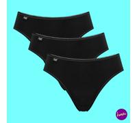 SLOGGI Women's 24/7 Cotton Tai Briefs 3-Pack, Black, UK 20 | EU 48 | US 16
