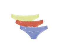 Sloggi Womens 24/7 Weekend Brazil 3 Pack Briefs - Orange Polyamide - Size Small