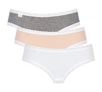 Sloggi Womens 24/7 Weekend C3p Hipster, White - Light Combination, 18 UK