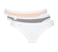 Sloggi Women's 24/7 Weekend Tanga C3P Briefs, WHITE - LIGHT COMBINATION, 12