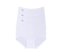 Sloggi Women's 3pk High Waisted Full Briefs - 16 - White, White,Black,Beige