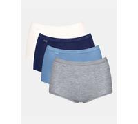 Sloggi Women's 4pk Basic+ Cotton Rich Full Briefs - 14 - Grey Mix, Grey Mix,Multi