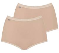Sloggi Womens Basic+ 2 Pack Maxi Knickers - Skin Beige