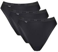Sloggi Womens Basic+ 3 Pack Tai Knickers - Black