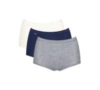 Sloggi Basic+ Maxi 3 Pack Briefs White/Navy/Grey Multi S - 10