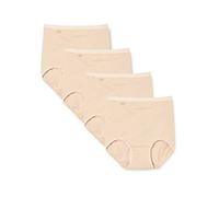 Sloggi Womens Basic+ Maxi Briefs 4 Pack - Beige Cotton - Size Large