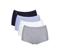 Sloggi Women's Basic+ Maxi Briefs 4 Pack in White | Size: 10 Sloggi White 10