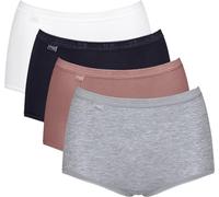 Sloggi Women's Basic+ Maxi Briefs 4 Pack White Polyamide Size Medium