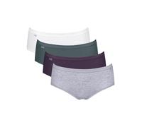 Sloggi Womens Basic+ Mid Briefs 4 Pack - White - Size 3XL