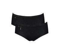 Sloggi Womens Basic+ Midi 2 Pack Briefs - Black - Size 3XL