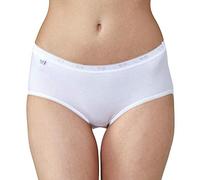 Sloggi Womens Basic+ Midi 2 Pack Briefs - White Cotton - Size 2XL
