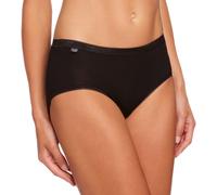 Sloggi Womens Basic+ Midi 3 Pack - Black Cotton - Size X-Large