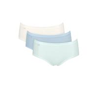 Sloggi Midi Briefs Knickers Basic+ Brief 3 Pack 95% Cotton Mid Rise Lingerie