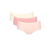 Sloggi Women's Basic+ Midi 3 Pack Briefs in Pink | Size: 10 Sloggi Pink 10