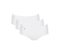 Sloggi Womens Basic+ Midi 3 Pack Briefs - White - Size Large