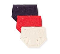 Sloggi Women's Basic+ Midi C3P Holiday Briefs, MULTI-COLOUR, 20