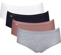 Basic+ Midi Briefs (3 Pack) White/Black/Pink/Grey White M - 12